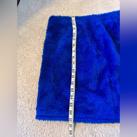 Fuzzy furry blue rave skirt 90s ☮️ - Picture 4 of 5